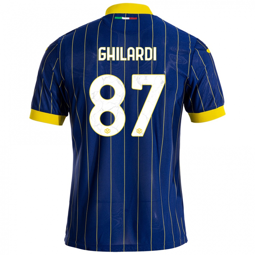 Criança Camisola Daniele Ghilardi #87 Azul Amarelo Principal 2024/25 Camisa