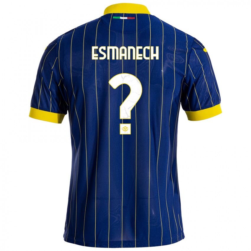 Criança Camisola Inigo Esmanech #0 Azul Amarelo Principal 2024/25 Camisa