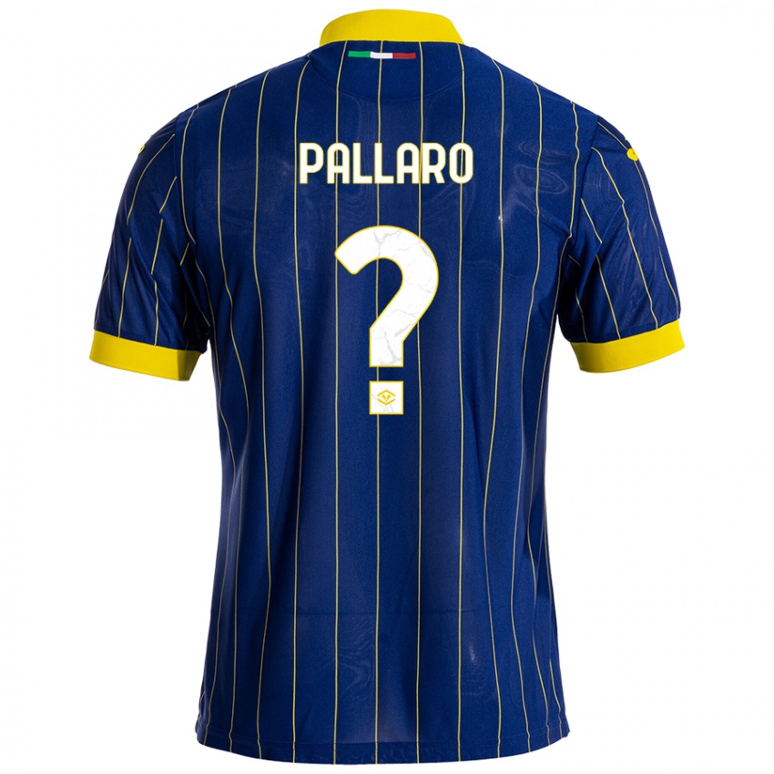 Criança Camisola Alessandro Pallaro #0 Azul Amarelo Principal 2024/25 Camisa