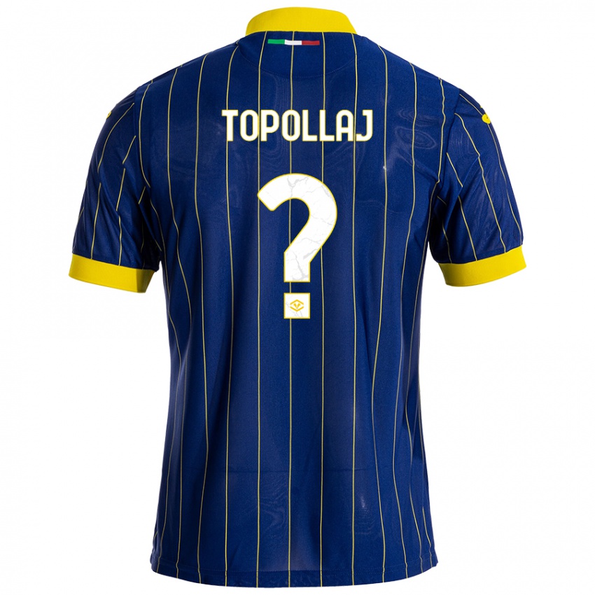 Criança Camisola Mark Topollaj #0 Azul Amarelo Principal 2024/25 Camisa