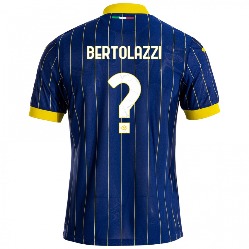 Criança Camisola Giovanni Bertolazzi #0 Azul Amarelo Principal 2024/25 Camisa