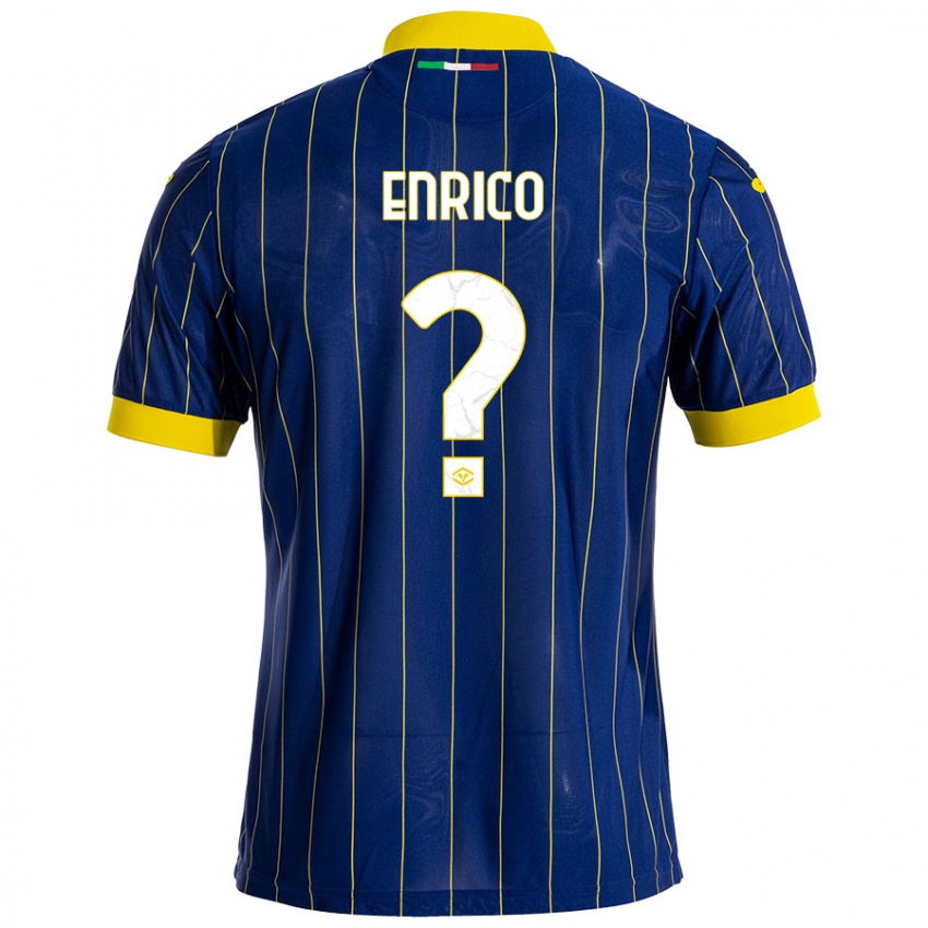 Criança Camisola Enrico Minucelli #0 Azul Amarelo Principal 2024/25 Camisa