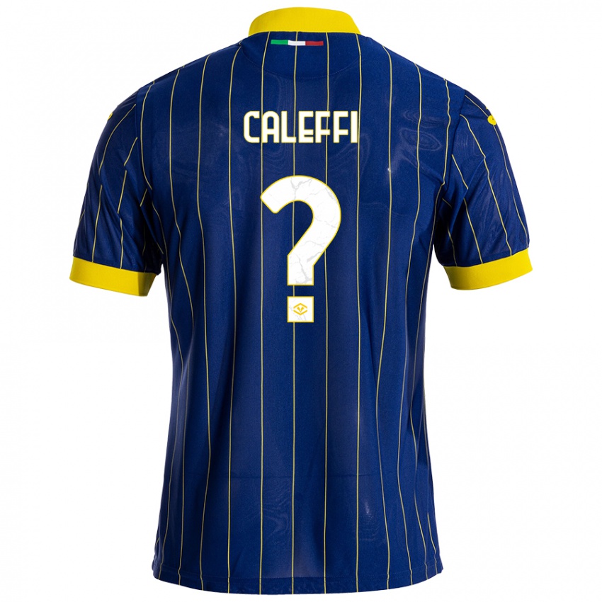 Criança Camisola Andrea Caleffi #0 Azul Amarelo Principal 2024/25 Camisa