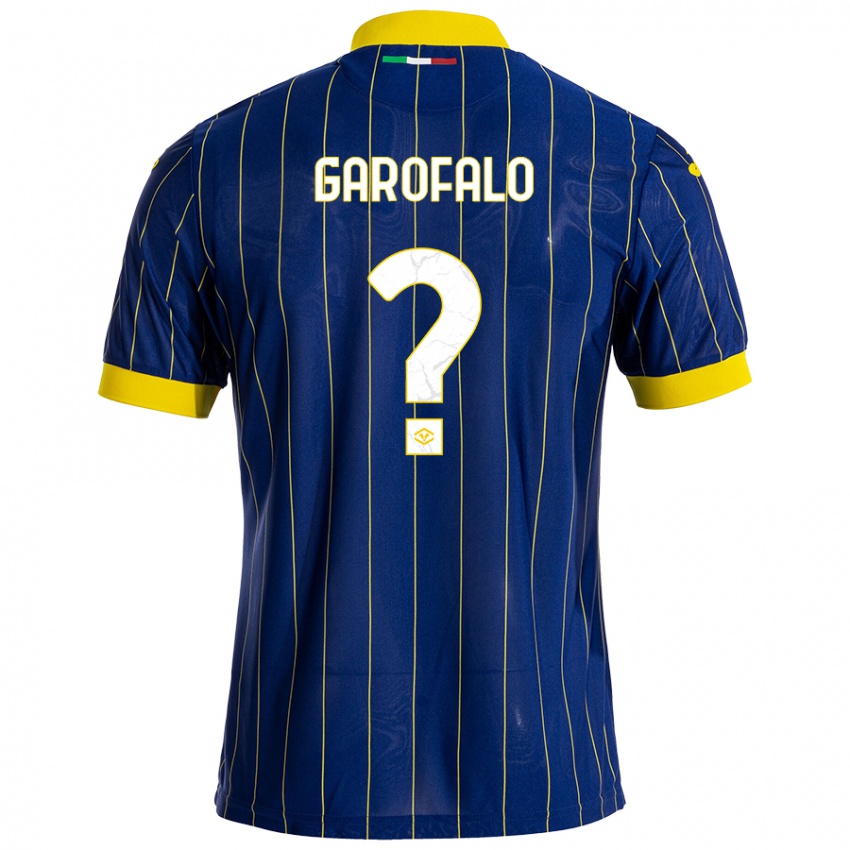 Criança Camisola Lorenzo Garofalo #0 Azul Amarelo Principal 2024/25 Camisa