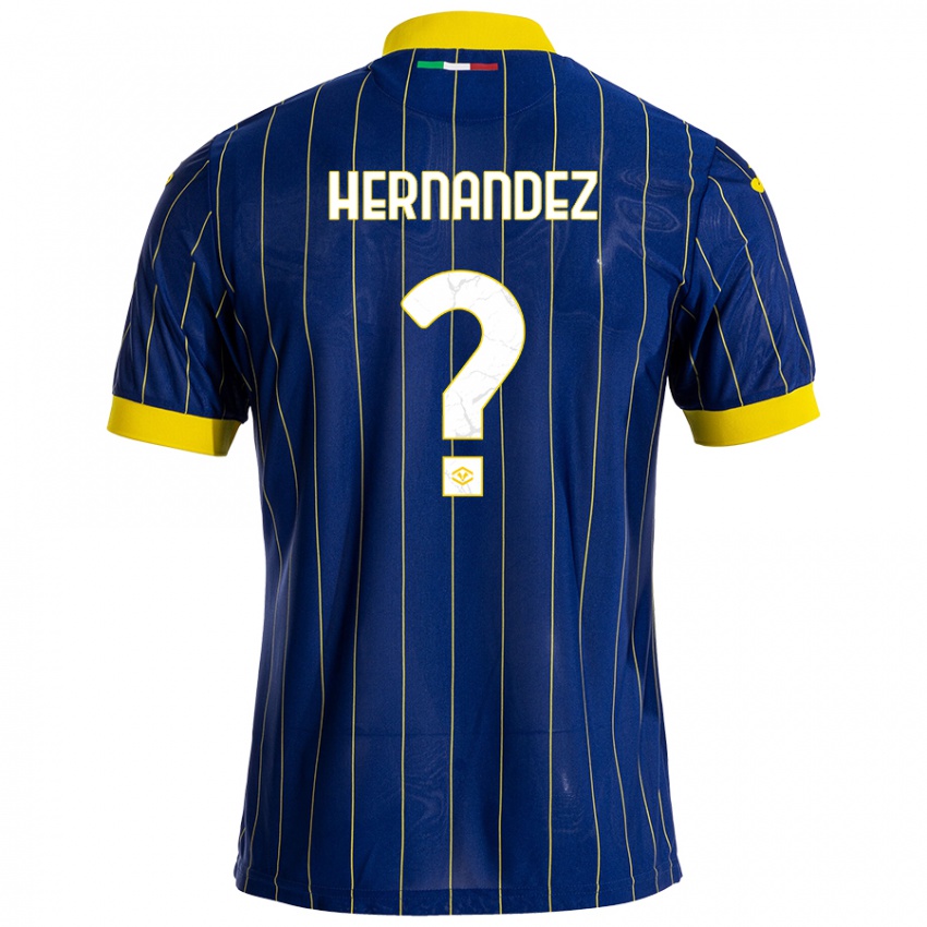 Criança Camisola Joaquin Hernandez #0 Azul Amarelo Principal 2024/25 Camisa