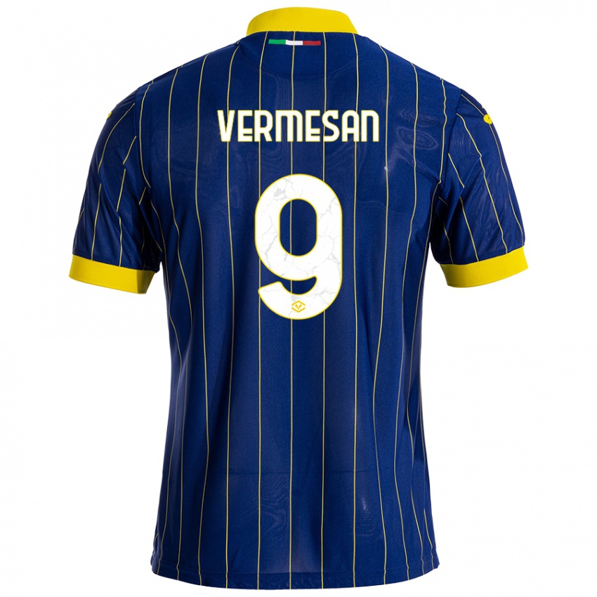 Criança Camisola Ioan Vermesan #9 Azul Amarelo Principal 2024/25 Camisa