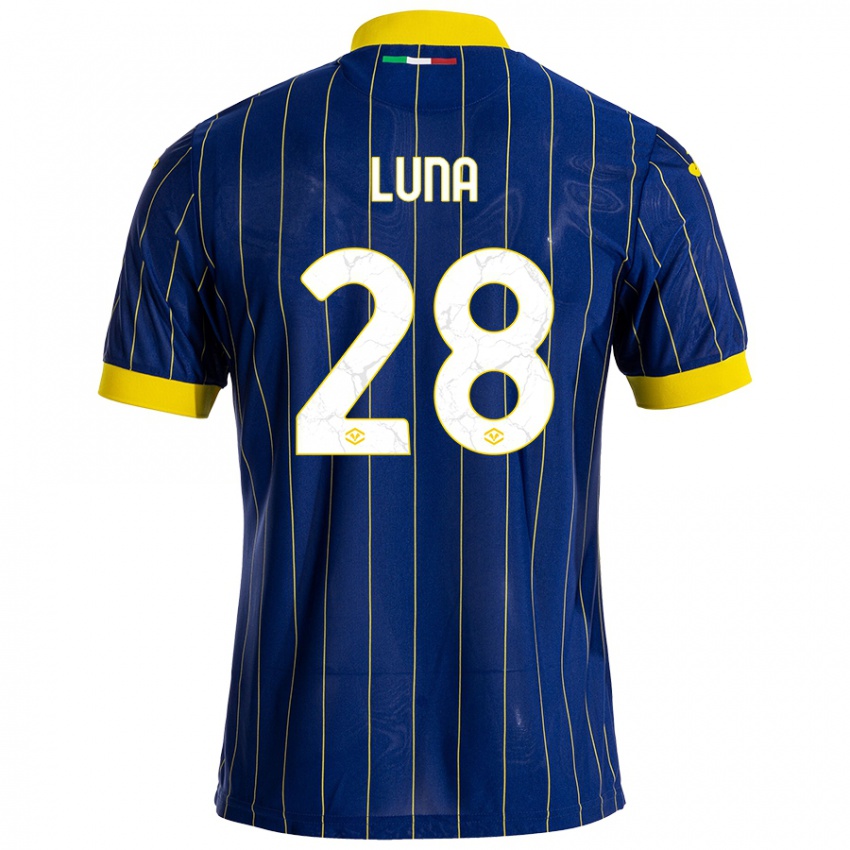 Criança Camisola Agustín Luna #28 Azul Amarelo Principal 2024/25 Camisa