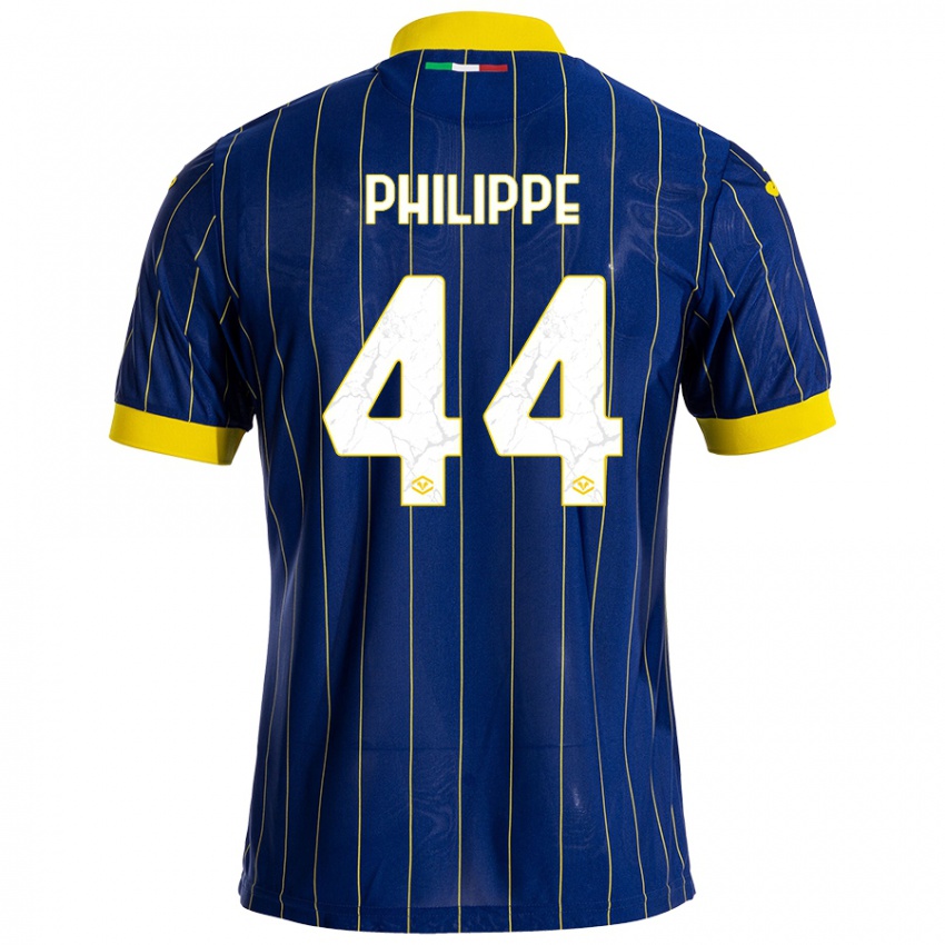 Criança Camisola Mathis Philippe #44 Azul Amarelo Principal 2024/25 Camisa