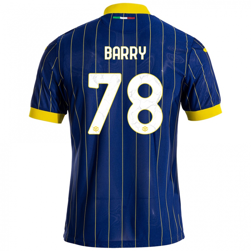 Criança Camisola Oumar Barry #78 Azul Amarelo Principal 2024/25 Camisa