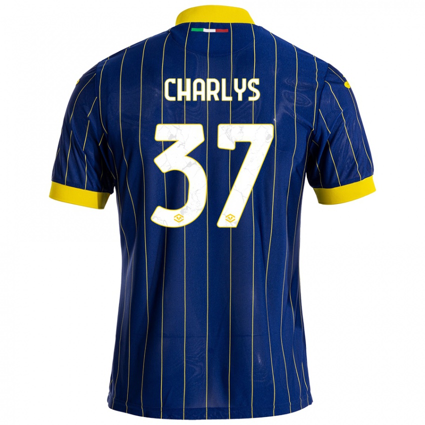 Criança Camisola Charlys #37 Azul Amarelo Principal 2024/25 Camisa