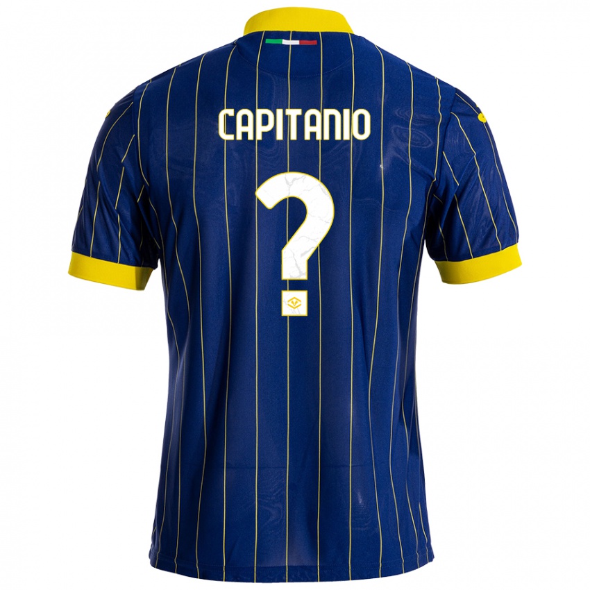 Criança Camisola Alex Capitanio #0 Azul Amarelo Principal 2024/25 Camisa