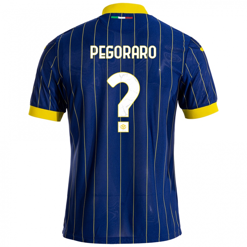 Criança Camisola Leonardo Pegoraro #0 Azul Amarelo Principal 2024/25 Camisa