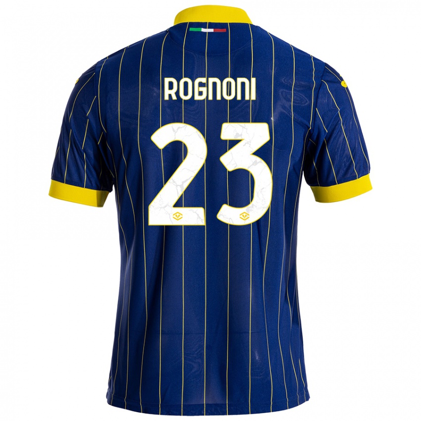 Criança Camisola Alessia Rognoni #23 Azul Amarelo Principal 2024/25 Camisa