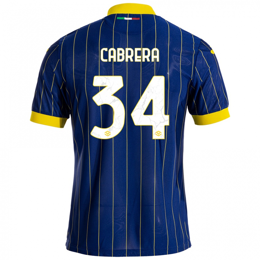 Criança Camisola Ilena Cabrera #34 Azul Amarelo Principal 2024/25 Camisa