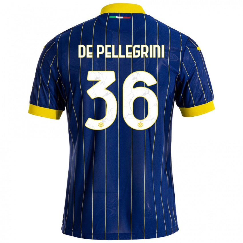 Criança Camisola Erika De Pellegrini #36 Azul Amarelo Principal 2024/25 Camisa