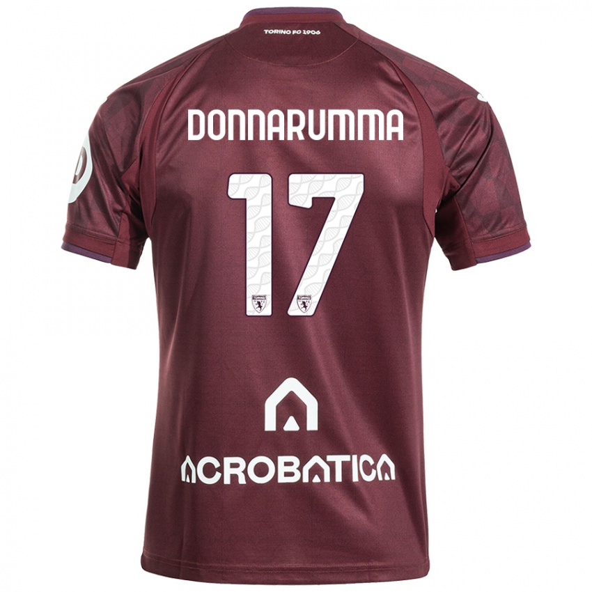 Criança Camisola Antonio Donnarumma #17 Branco Castanho Principal 2024/25 Camisa