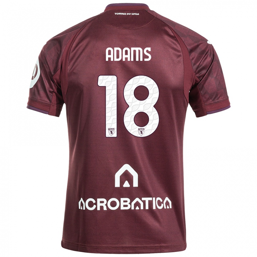 Criança Camisola Ché Adams #18 Branco Castanho Principal 2024/25 Camisa