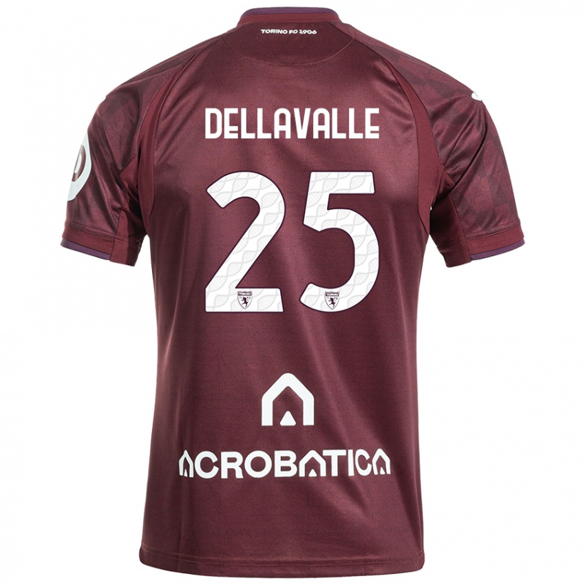 Criança Camisola Alessandro Dellavalle #25 Branco Castanho Principal 2024/25 Camisa