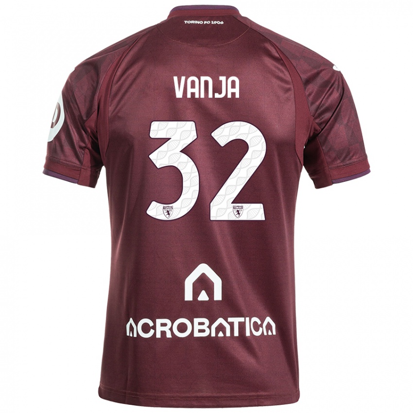 Criança Camisola Vanja Milinković-Savić #32 Branco Castanho Principal 2024/25 Camisa