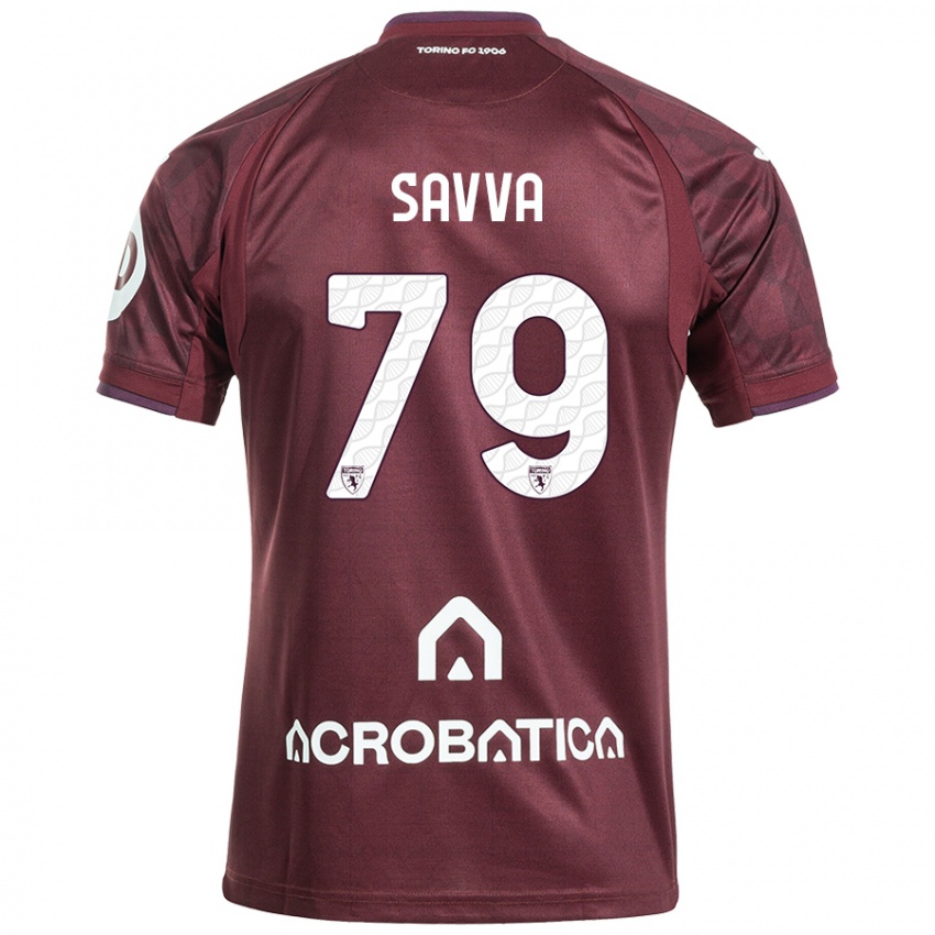 Criança Camisola Zanos Savva #79 Branco Castanho Principal 2024/25 Camisa