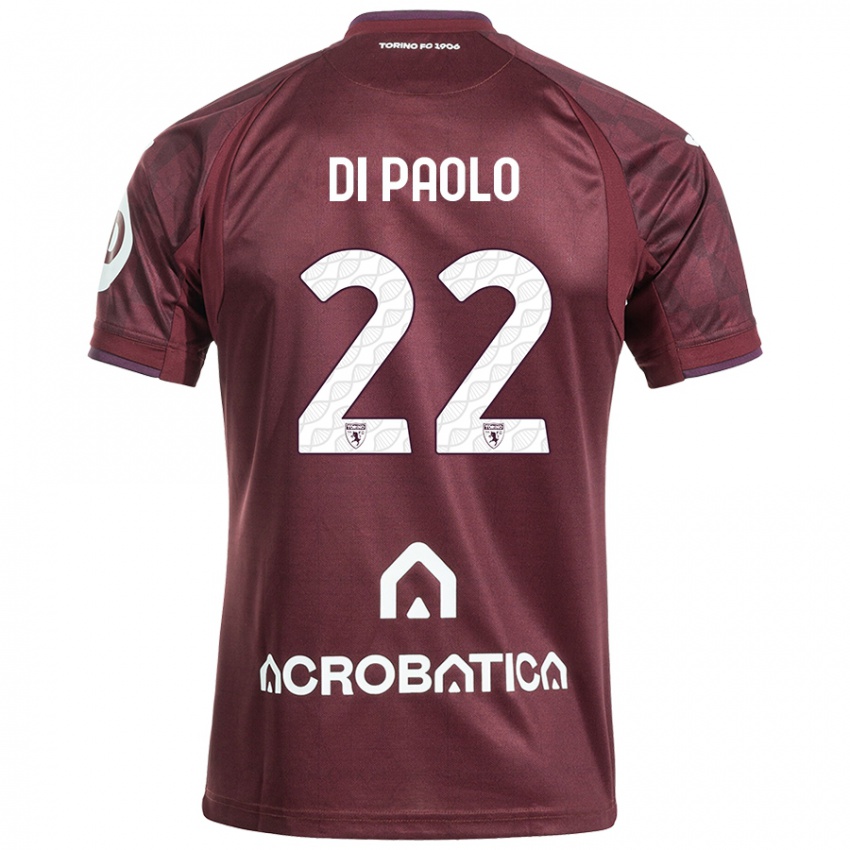 Criança Camisola Sebastiano Di Paolo #22 Branco Castanho Principal 2024/25 Camisa