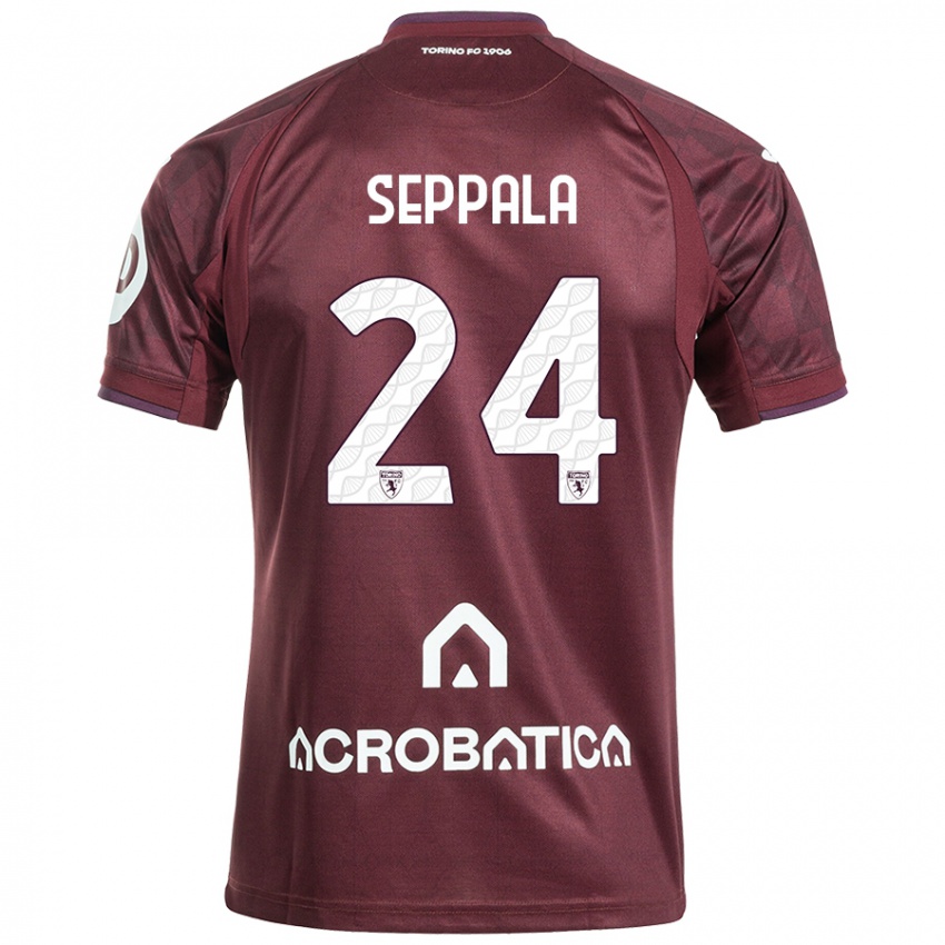 Criança Camisola Rosa Lappi-Seppälä #24 Branco Castanho Principal 2024/25 Camisa