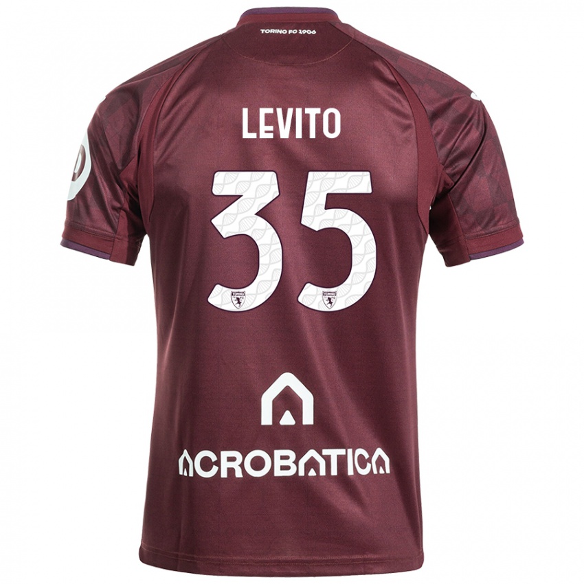 Criança Camisola Isabeau Levito #35 Branco Castanho Principal 2024/25 Camisa