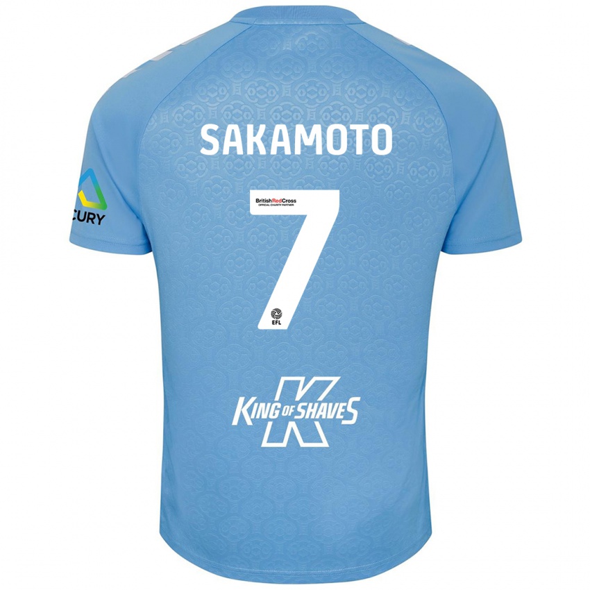 Criança Camisola Tatsuhiro Sakamoto #7 Azul Branco Principal 2024/25 Camisa