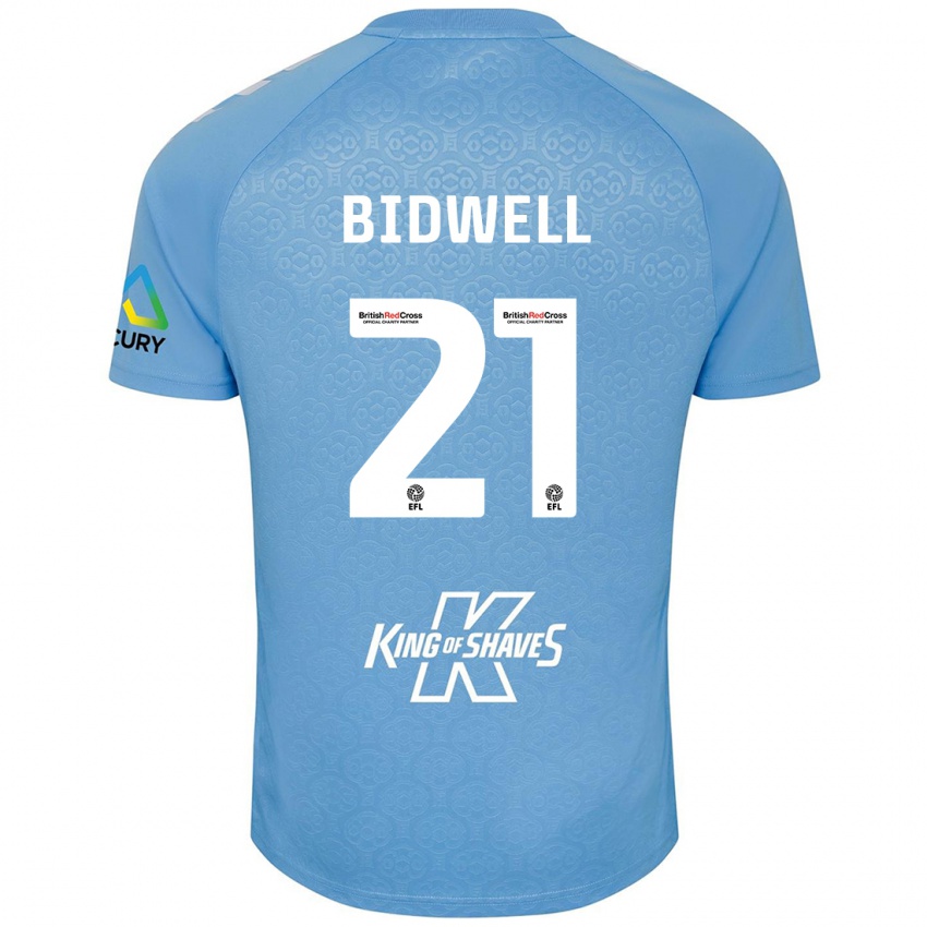 Criança Camisola Jake Bidwell #21 Azul Branco Principal 2024/25 Camisa