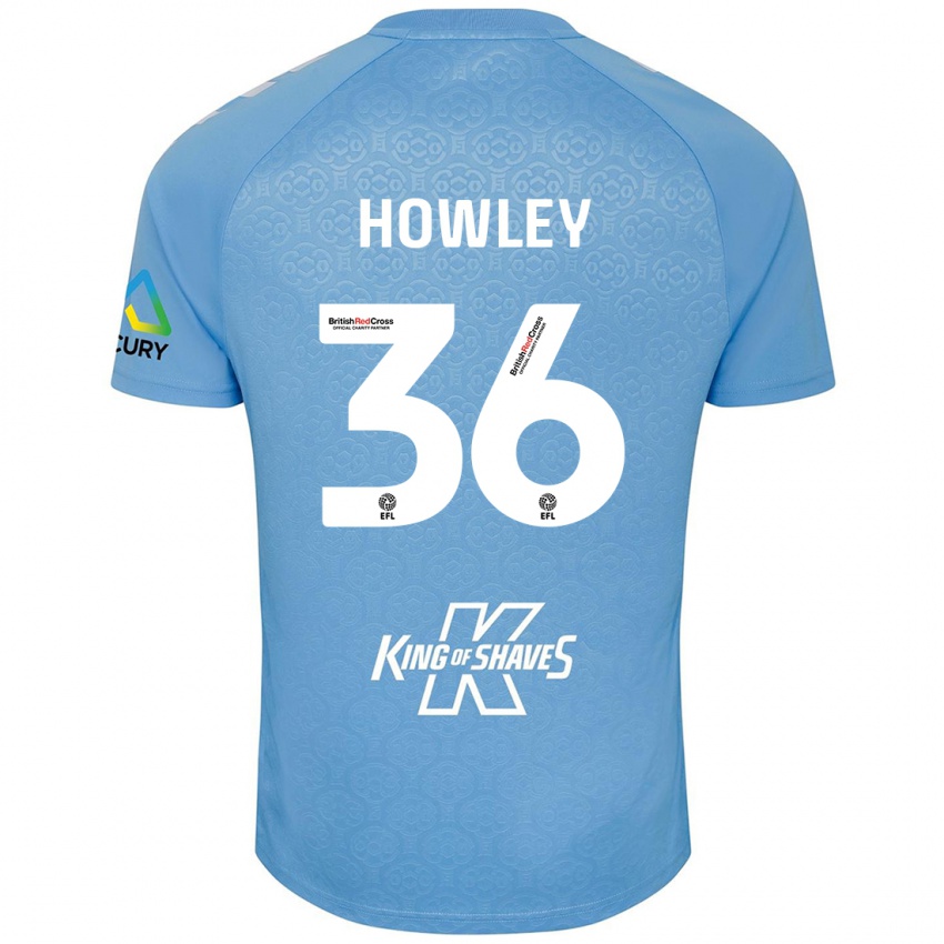 Criança Camisola Ryan Howley #36 Azul Branco Principal 2024/25 Camisa