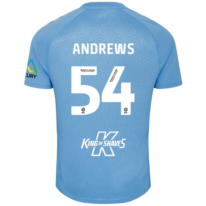 Criança Camisola Kai Andrews #54 Azul Branco Principal 2024/25 Camisa