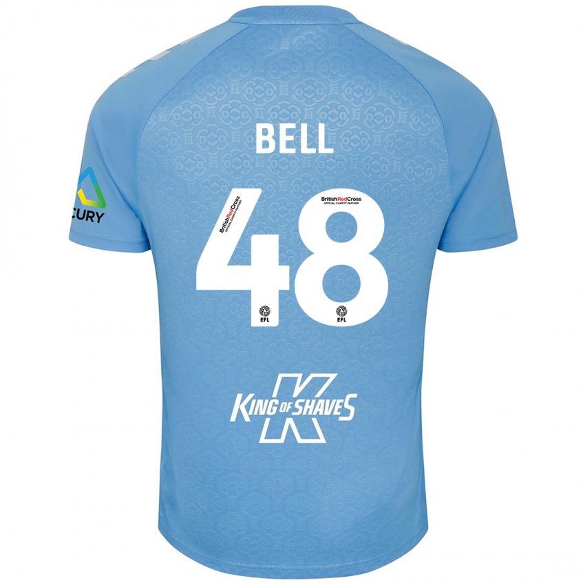 Criança Camisola Luke Bell #48 Azul Branco Principal 2024/25 Camisa