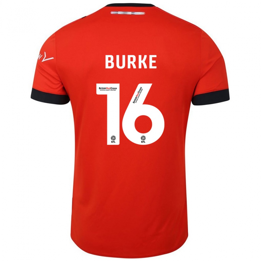 Criança Camisola Reece Burke #16 Preto Laranja Principal 2024/25 Camisa