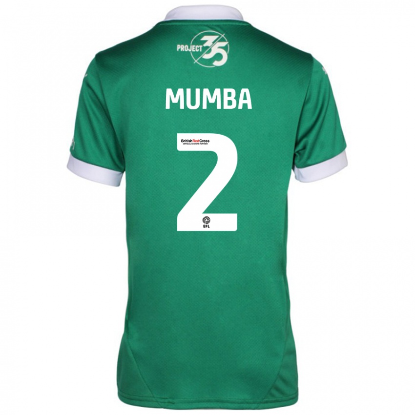 Criança Camisola Bali Mumba #2 Branco Verde Principal 2024/25 Camisa