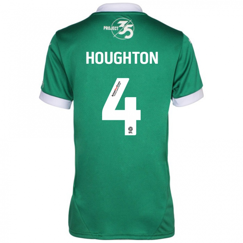 Criança Camisola Jordan Houghton #4 Branco Verde Principal 2024/25 Camisa