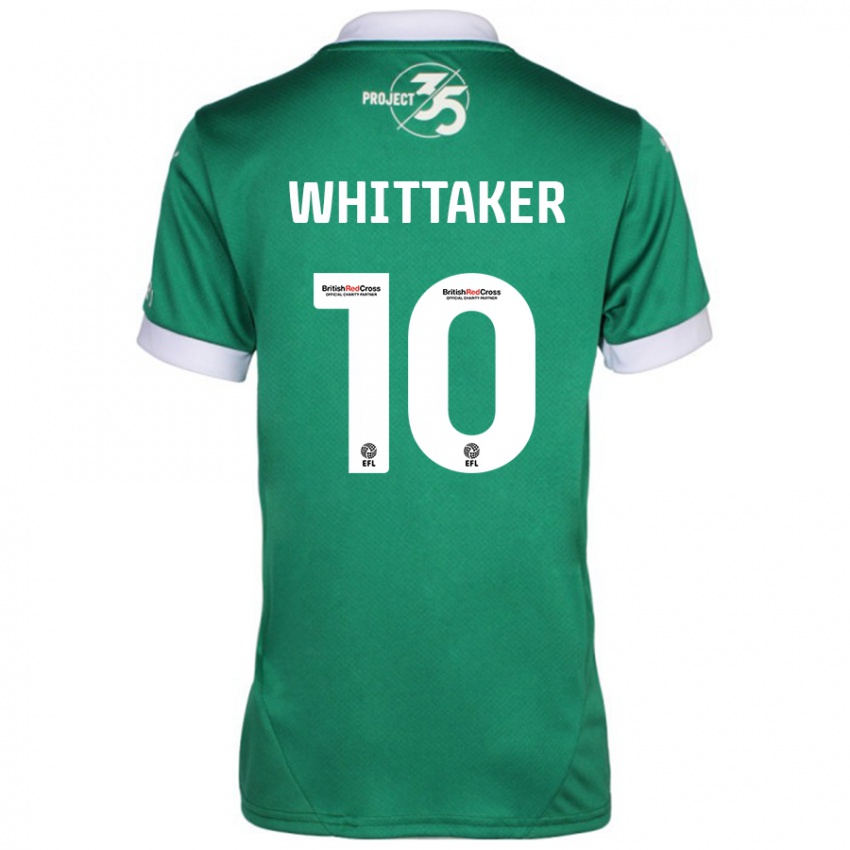 Criança Camisola Morgan Whittaker #10 Branco Verde Principal 2024/25 Camisa