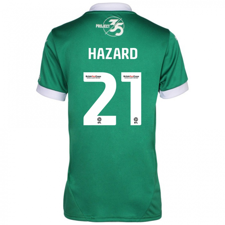 Criança Camisola Conor Hazard #21 Branco Verde Principal 2024/25 Camisa