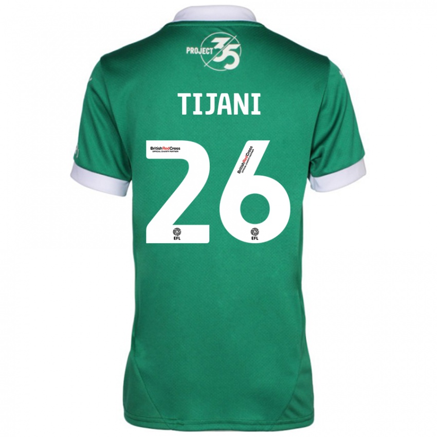 Criança Camisola Muhamed Tijani #26 Branco Verde Principal 2024/25 Camisa