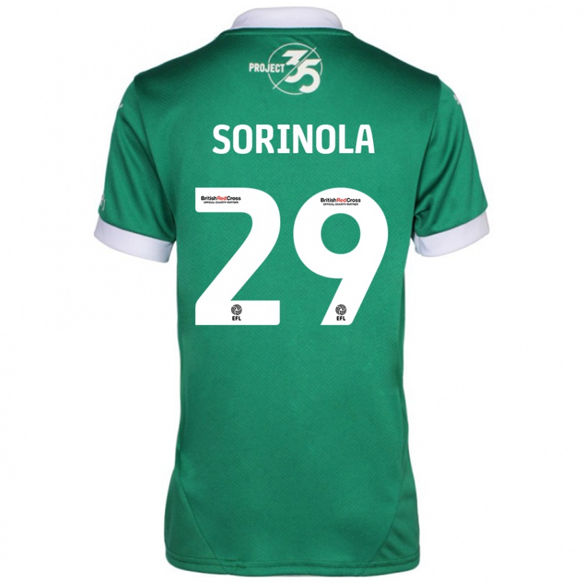 Criança Camisola Matthew Sorinola #29 Branco Verde Principal 2024/25 Camisa