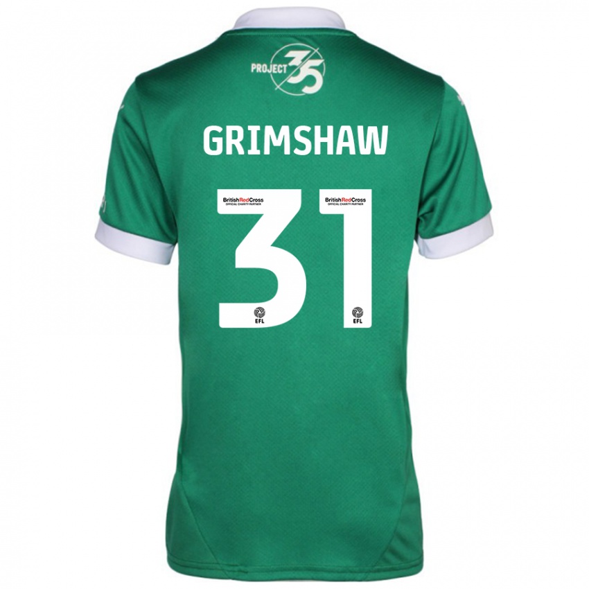 Criança Camisola Daniel Grimshaw #31 Branco Verde Principal 2024/25 Camisa