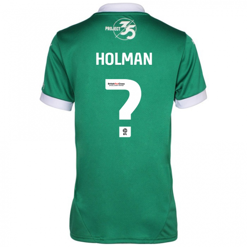 Criança Camisola Daniel Holman #0 Branco Verde Principal 2024/25 Camisa