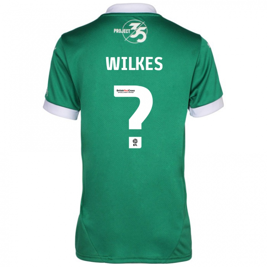 Criança Camisola Finley Wilkes #0 Branco Verde Principal 2024/25 Camisa