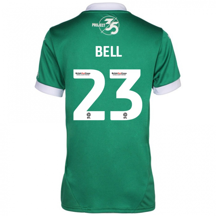 Criança Camisola Katelyn Bell #23 Branco Verde Principal 2024/25 Camisa