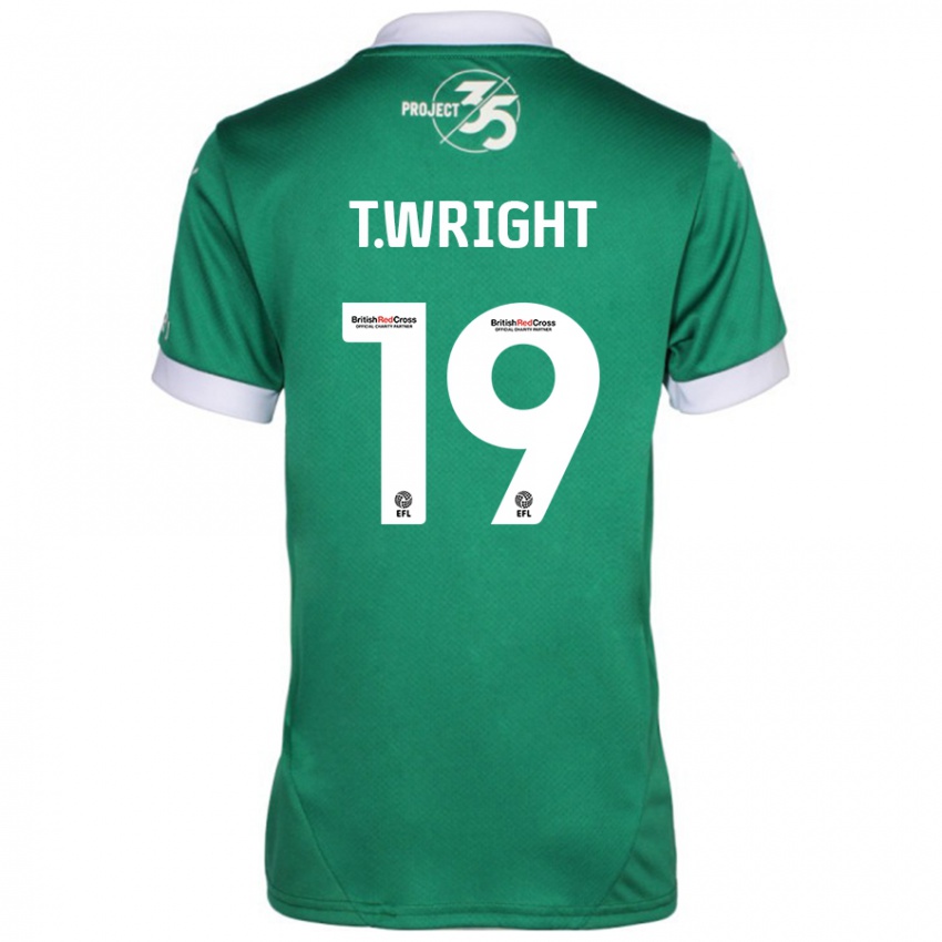 Criança Camisola Tyreik Wright #19 Branco Verde Principal 2024/25 Camisa