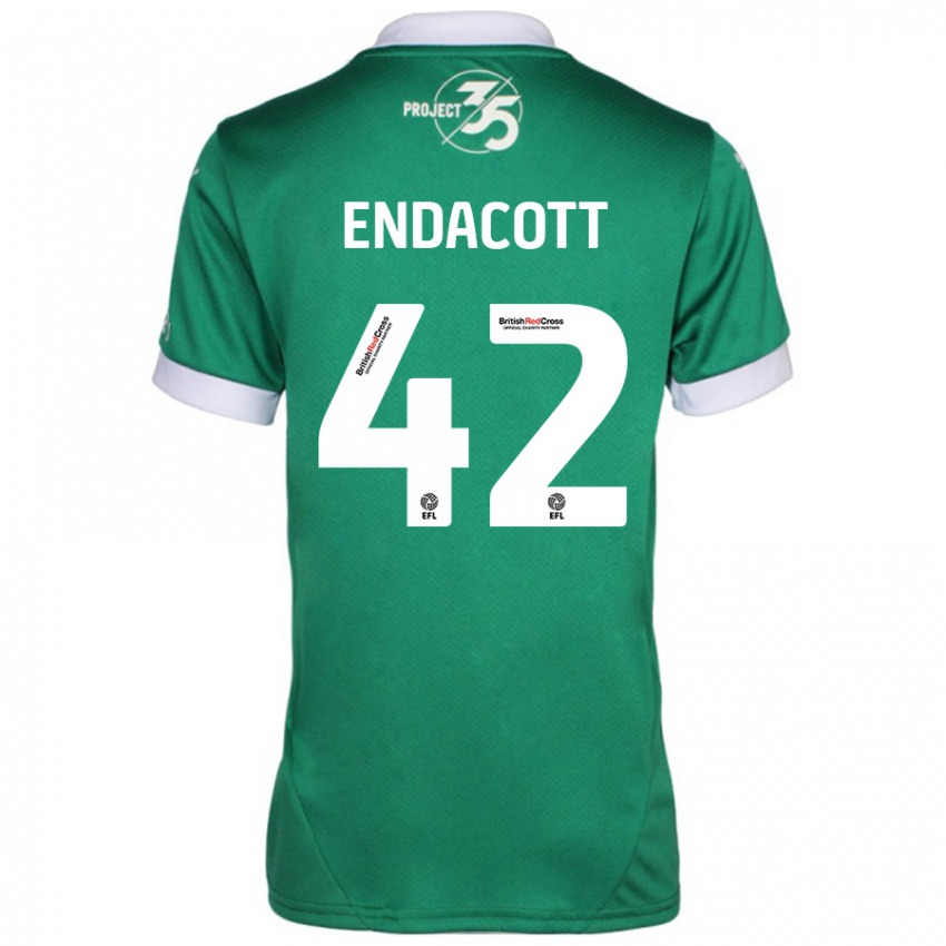 Criança Camisola Jack Endacott #42 Branco Verde Principal 2024/25 Camisa