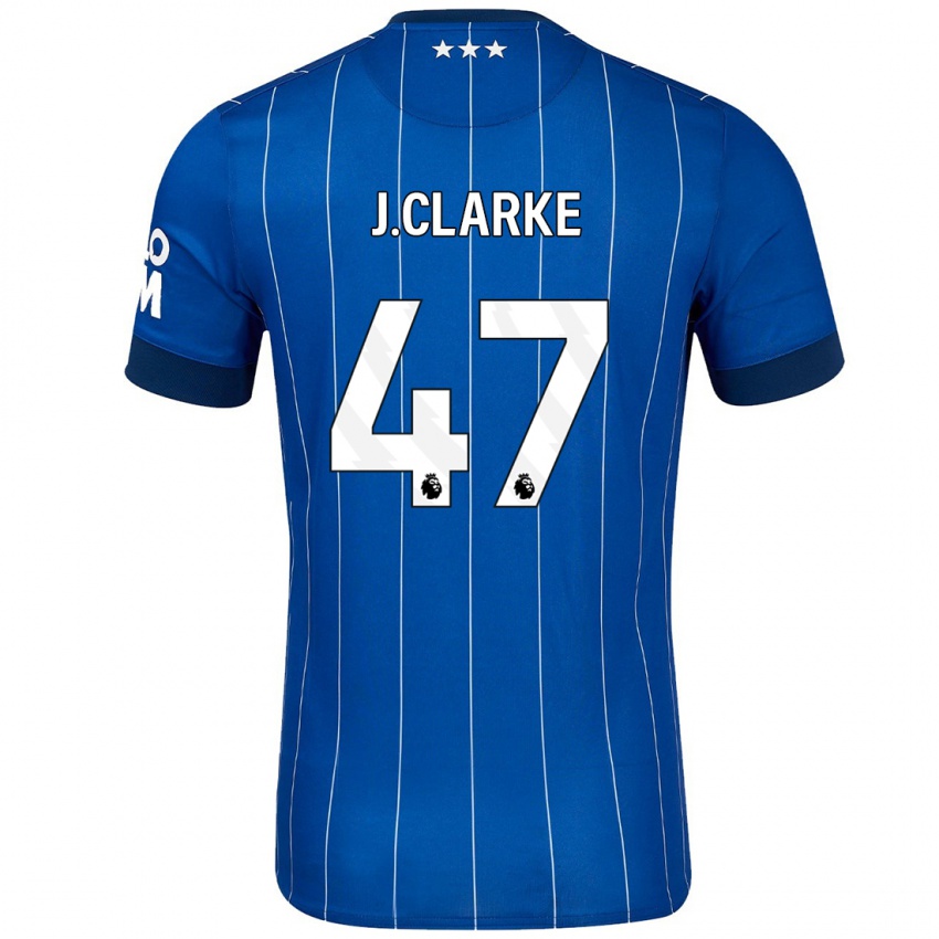 Criança Camisola Jack Clarke #47 Azul Marinho Principal 2024/25 Camisa