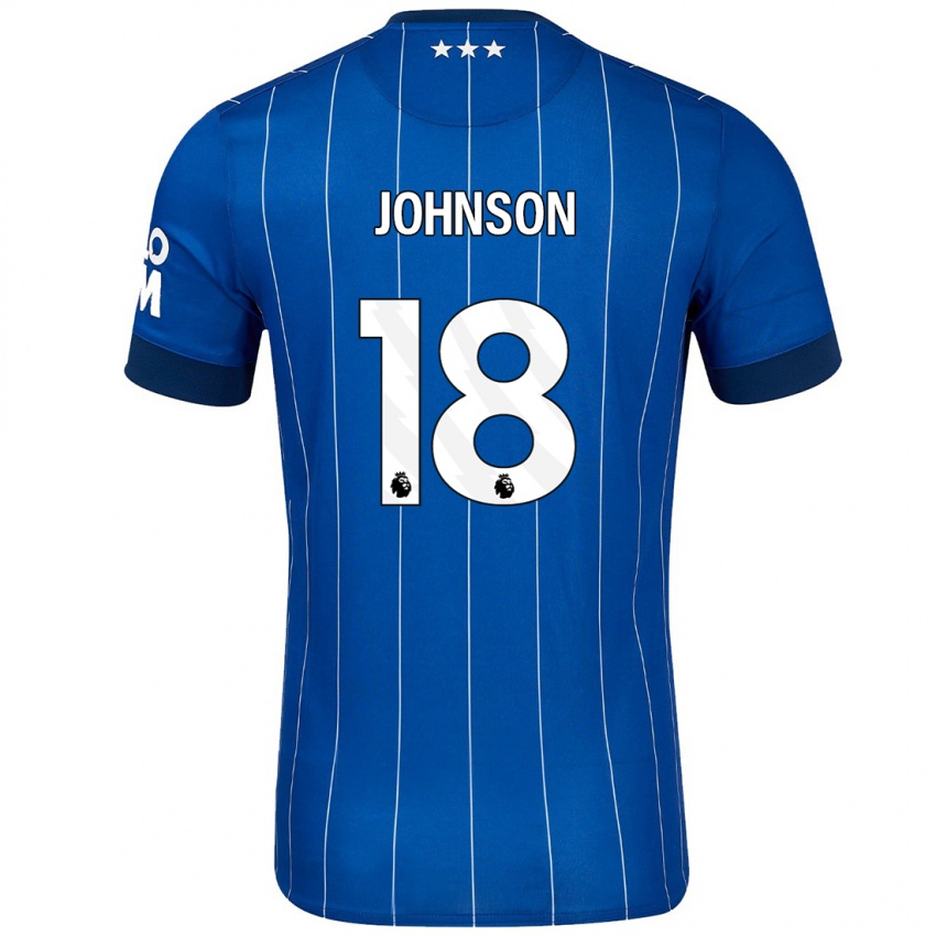 Criança Camisola Ben Johnson #18 Azul Marinho Principal 2024/25 Camisa