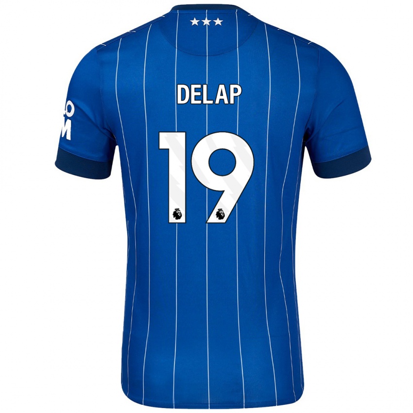 Criança Camisola Liam Delap #19 Azul Marinho Principal 2024/25 Camisa