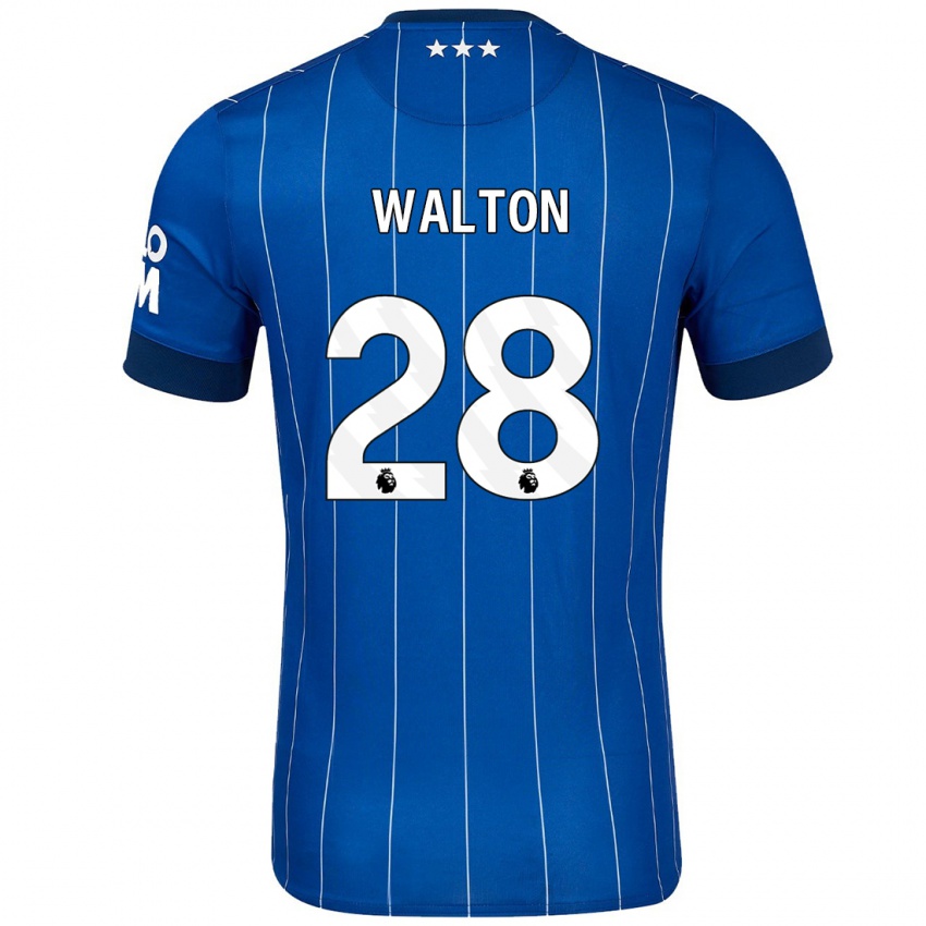 Criança Camisola Christian Walton #28 Azul Marinho Principal 2024/25 Camisa