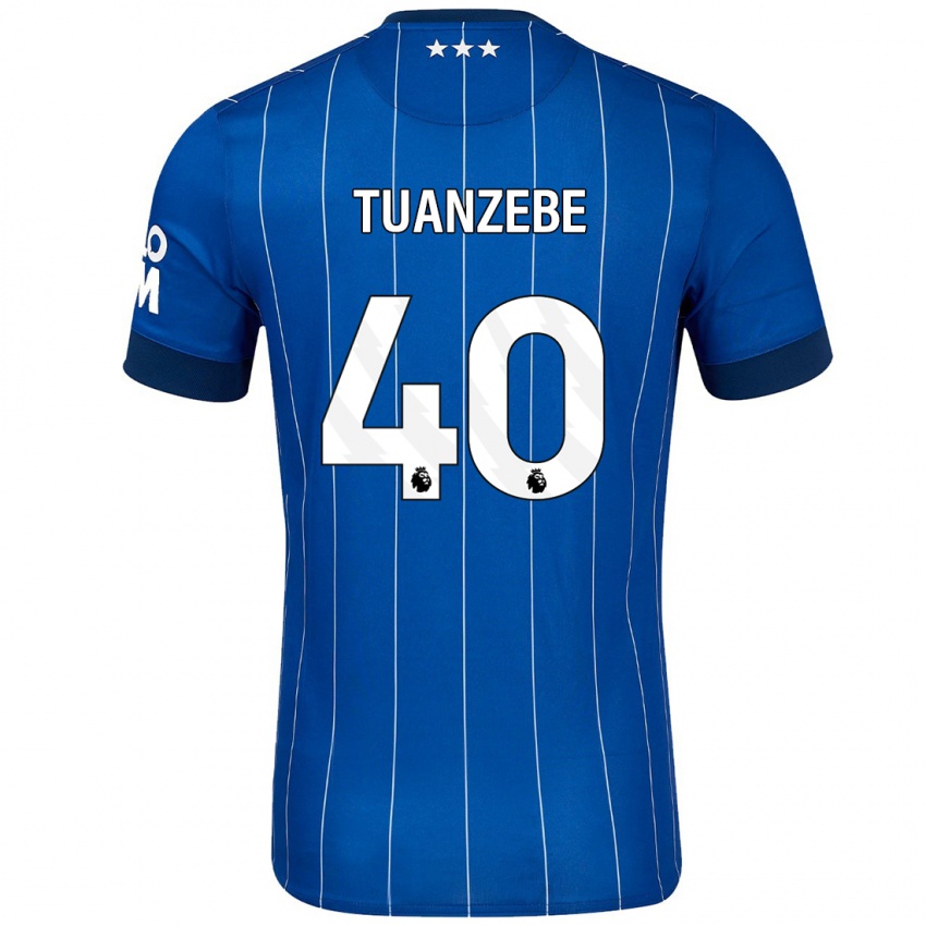 Criança Camisola Axel Tuanzebe #40 Azul Marinho Principal 2024/25 Camisa